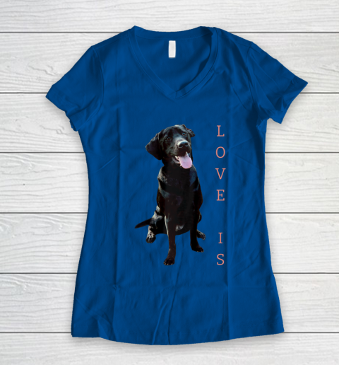 Dog Mom Shirt Labrador Retriever Shirt Women Men Kids Black Lab Dog Mom Women's V-Neck T-Shirt 7