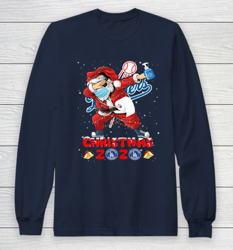 Los Angeles Dodgers Funny Santa Claus Dabbing Christmas 2020 MLB Long Sleeve T-Shirt 2