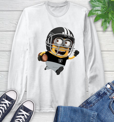 NFL Oakland Raiders Minions Disney Football Sports Long Sleeve T-Shirt