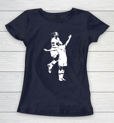 Megan Rapinoe and Alex Morgan Victory Pose  The White Stencil Women's T-Shirt 2