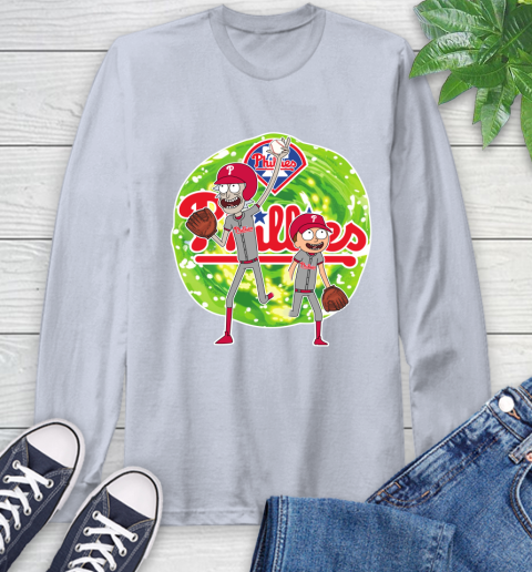 MLB Philadelphia Phillies Rick And Morty Baseball Sports Long Sleeve T-Shirt 6