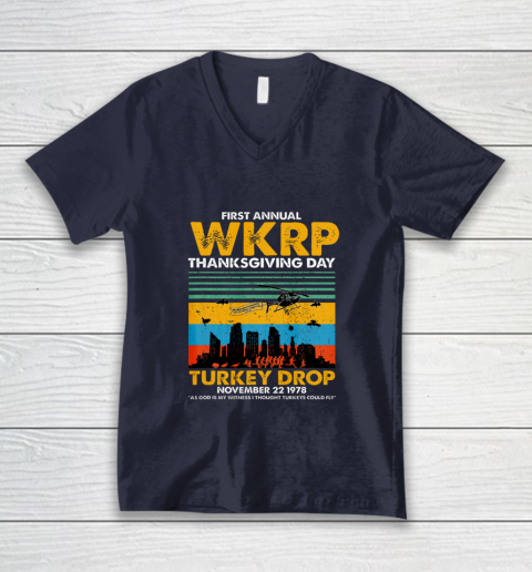 Wkrp Turkey Drop Shirt Turkey Drop T Shirt Turkey Drop Retro V-Neck T-Shirt 2
