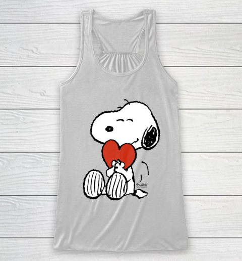 Peanuts Snoopy Heart Valentine Racerback Tank