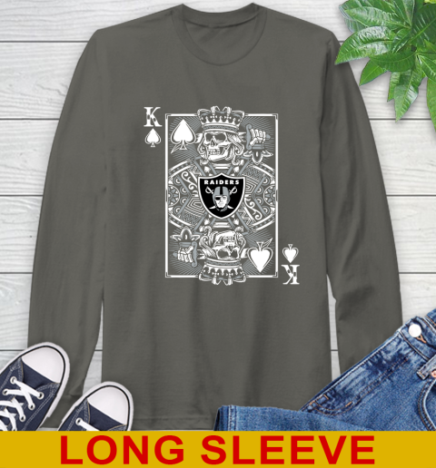 Oakland Raiders NFL Football The King Of Spades Death Cards Shirt Long Sleeve T-Shirt 10