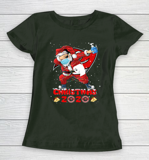 Tampa Bay Buccaneers Funny Santa Claus Dabbing Christmas 2020 NFL Women's T-Shirt 4