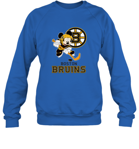 CustomCat Boston Bruins Pooh Bear Retro NHL Crewneck Sweatshirt Dark Chocolate / S