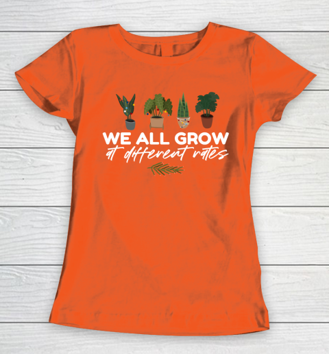 We All Grow At Different Rates, Special Education Teacher Autism Awareness Women's T-Shirt 3