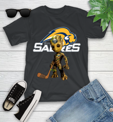 Buffalo Sabres NHL Hockey Groot Marvel Guardians Of The Galaxy Youth T-Shirt 2
