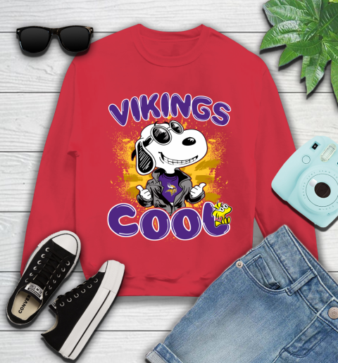 NFL Football Minnesota Vikings Cool Snoopy Shirt Youth Sweatshirt 6