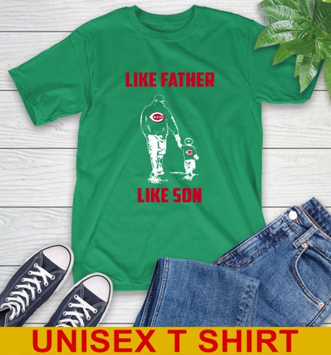 Cincinnati Reds MLB Baseball Like Father Like Son Sports T-Shirt 7