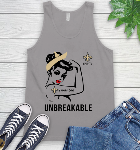 NFL New Orleans Saints Girl Unbreakable Football Sports Tank Top 2