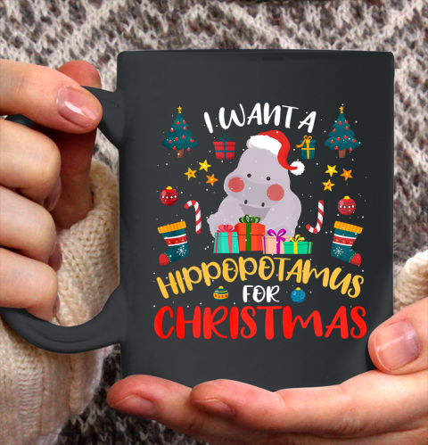 I Want A Hippopotamus For Christmas Hippo Xmas Ceramic Mug 11oz