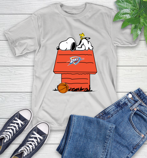 Oklahoma City Thunder NBA Basketball Snoopy Woodstock The Peanuts Movie T-Shirt