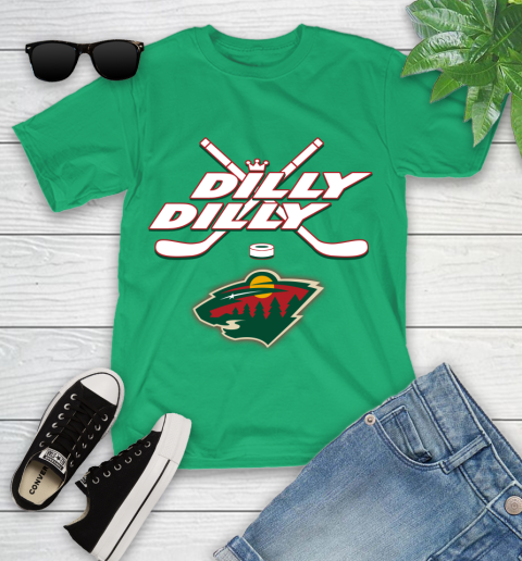 NHL Minnesota Wild Dilly Dilly Hockey Sports Youth T-Shirt 6