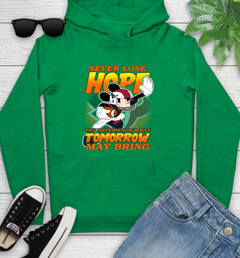 Houston Texans NFL Football Mickey Disney Never Lose Hope Youth Hoodie 9