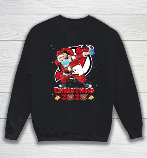 New Jersey Devils Funny Santa Claus Dabbing Christmas 2020 NHL Sweatshirt