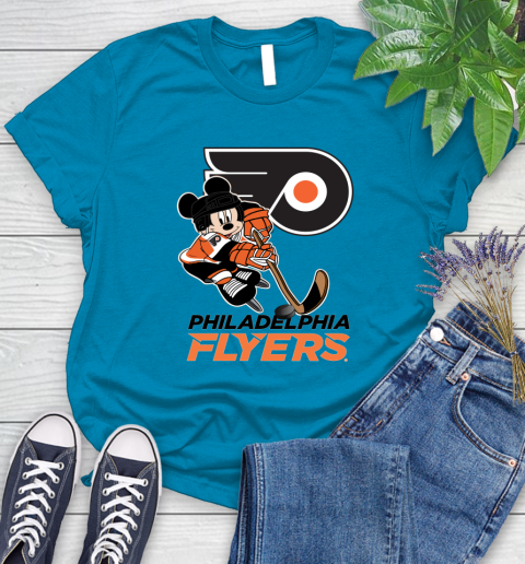 NHL Philadelphia Flyers Mickey Mouse Disney Hockey T Shirt Women's T-Shirt 7