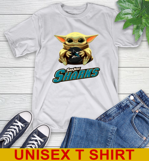NHL Hockey San Jose Sharks Star Wars Baby Yoda Shirt 12