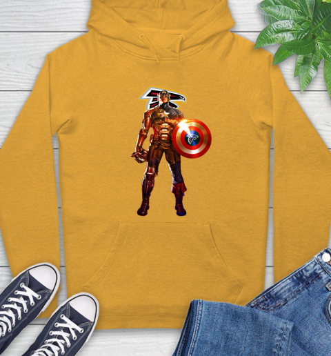 NFL Captain America Marvel Avengers Endgame Football Sports Atlanta Falcons Hoodie 3