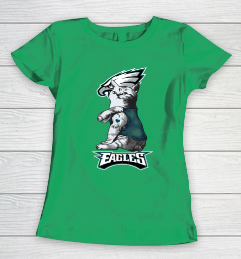 NFL Football My Cat Loves Philadelphia Eagles Women's T-Shirt 5