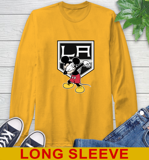Los Angeles Kings NHL Hockey Dabbing Mickey Disney Sports Long Sleeve T-Shirt 3