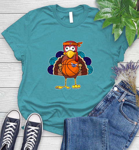 Charlotte Hornets Turkey thanksgiving day Women's T-Shirt 12