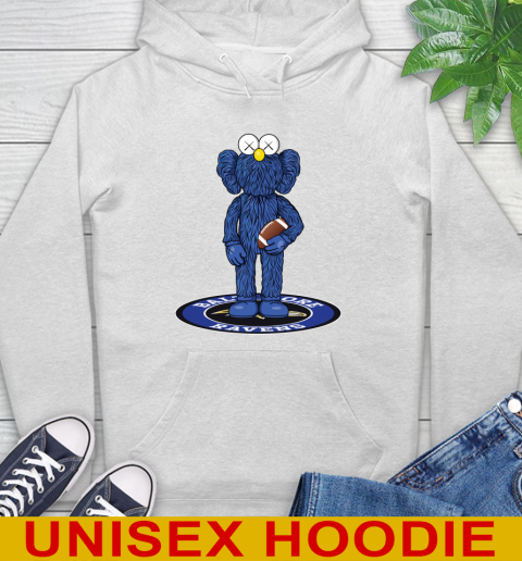NFL Football Baltimore Ravens Kaws Bff Blue Figure Shirt Hoodie