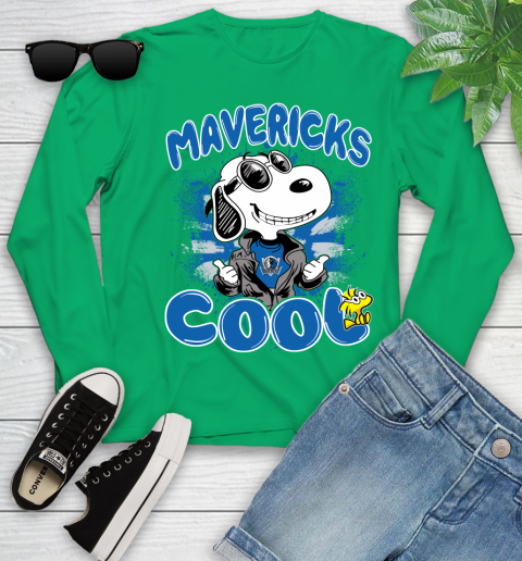 NBA Basketball Dallas Mavericks Cool Snoopy Shirt Youth Long Sleeve 6