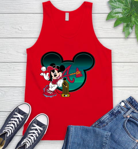 MLB Atlanta Braves The Commissioner's Trophy Mickey Mouse Disney Tank Top 6