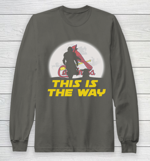 St.Louis Cardinals MLB Baseball Star Wars Yoda And Mandalorian This Is The Way Long Sleeve T-Shirt 5