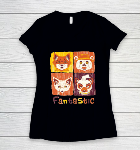 Mr. Fox The Fantastic Women's V-Neck T-Shirt
