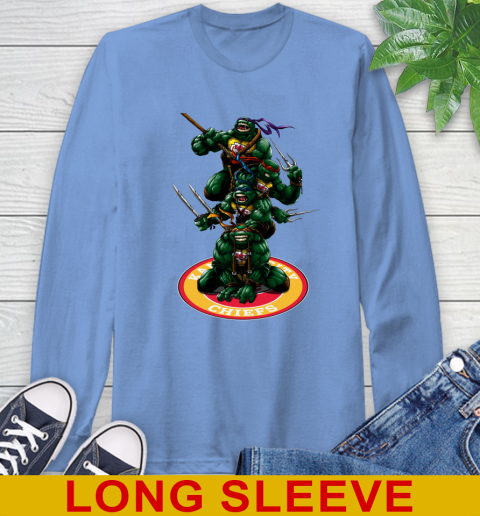NFL Football Kansas City Chiefs Teenage Mutant Ninja Turtles Shirt Long Sleeve T-Shirt 11