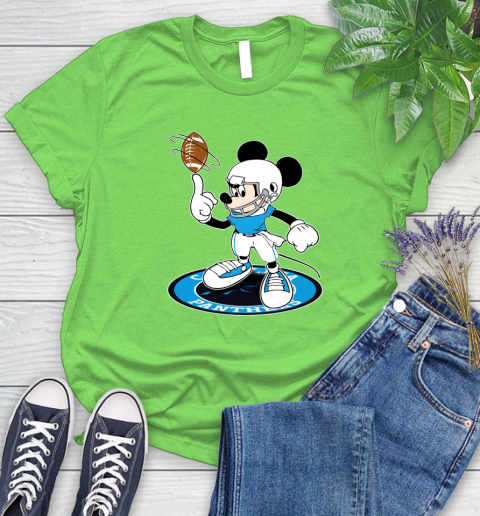 NFL Football Carolina Panthers Cheerful Mickey Disney Shirt Women's T-Shirt 10