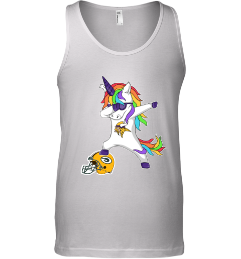 Football Dabbing Unicorn Steps On Helmet Minnesota Vikings Tank Top