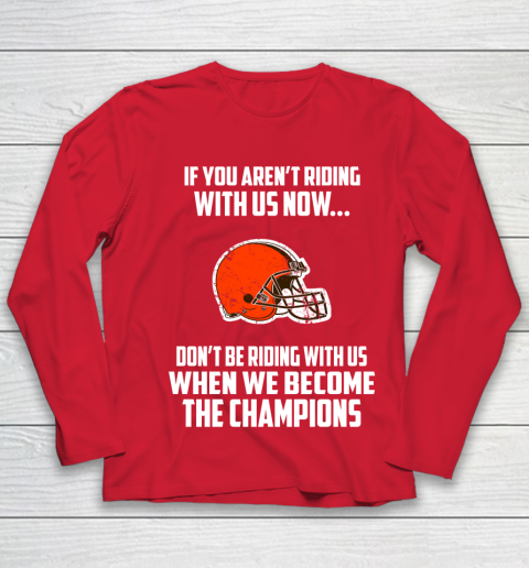 NFL Cleveland Browns Football We Become The Champions Youth Long Sleeve 8