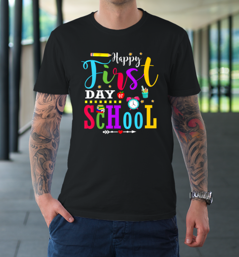 Back To School Teacher Student Happy First Day Of School T-Shirt