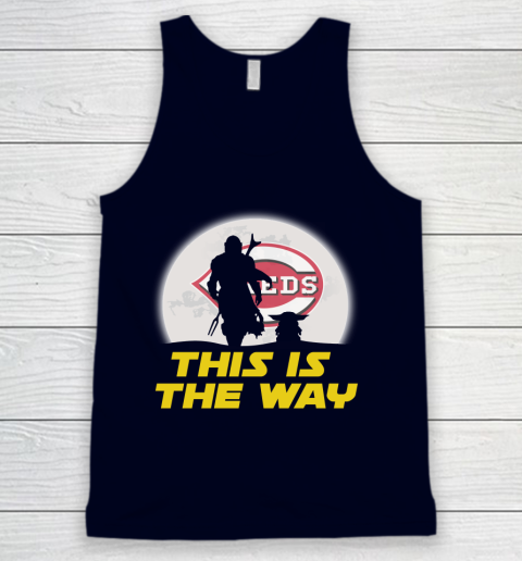 Cincinnati Reds MLB Baseball Star Wars Yoda And Mandalorian This Is The Way Tank Top 2
