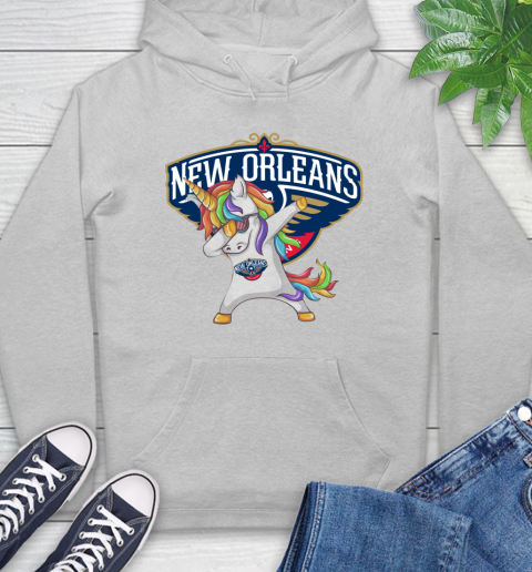 New Orleans Pelicans NBA Basketball Funny Unicorn Dabbing Sports Hoodie 6