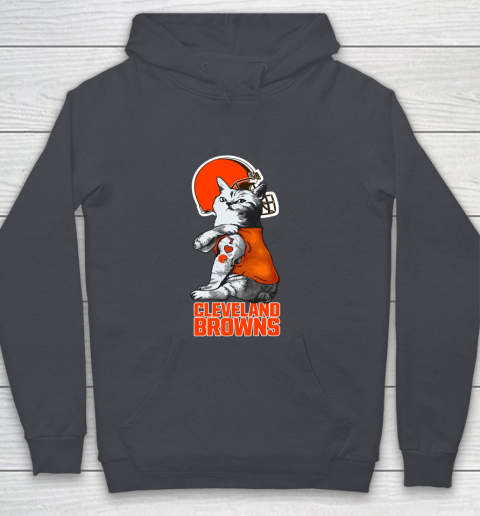 NFL Football My Cat Loves Cleveland Browns Youth Hoodie 6 NFL Football My Cat Loves Cleveland Browns Youth Hoodie - Image 6