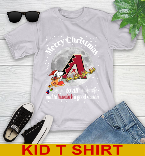 Arizona Diamondbacks Merry Christmas To All And To Diamondbacks A Good Season MLB Baseball Sports Youth T-Shirt 4