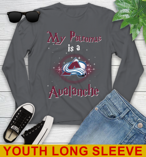 NHL Hockey Harry Potter My Patronus Is A Colorado Avalanche Youth Long Sleeve 9