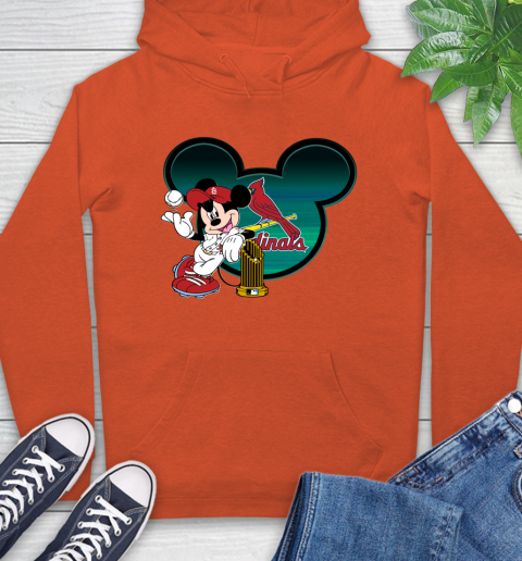 MLB St.Louis Cardinals The Commissioner's Trophy Mickey Mouse Disney Hoodie 5