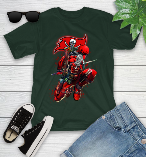 NFL Deadpool Marvel Comics Sports Football Tampa Bay Buccaneers Youth T-Shirt 5