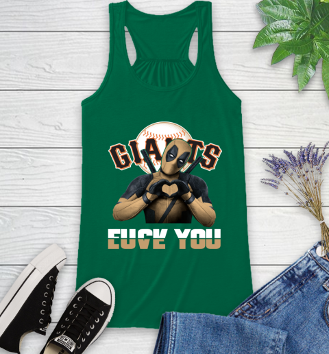 MLB San Francisco Giants Deadpool Love You Fuck You Baseball Sports Racerback Tank 6