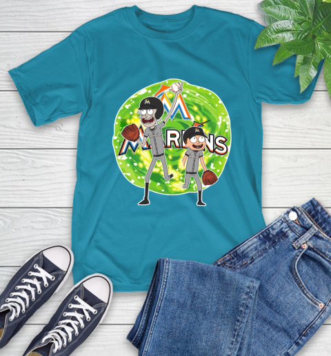 MLB Miami Marlins Rick And Morty Baseball Sports T-Shirt 8