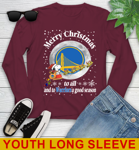 Golden State Warriors Merry Christmas To All And To Warriors A Good Season NBA Basketball Sports Youth Long Sleeve 6