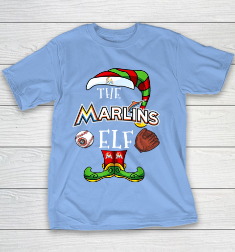 Miami Marlins Christmas ELF Funny MLB Youth T-Shirt 8