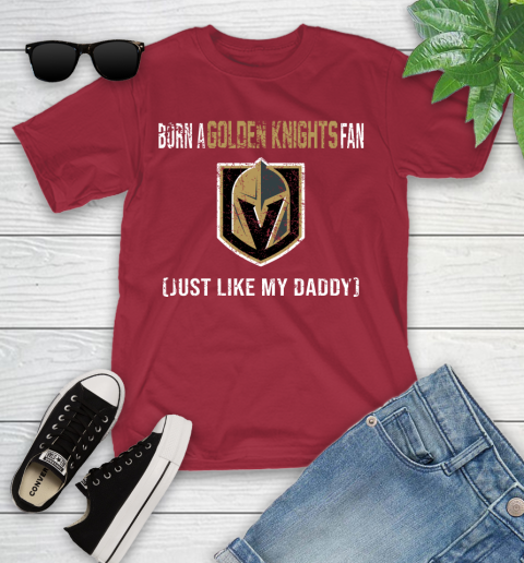 NHL Vegas Golden Knights Hockey Loyal Fan Just Like My Daddy Shirt Youth T-Shirt 12
