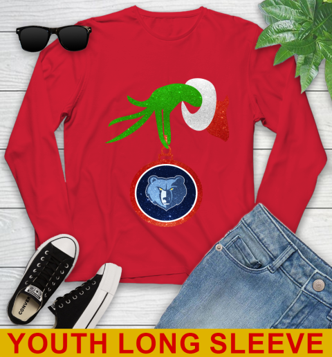 Memphis Grizzlies Grinch Merry Christmas NBA Basketball Youth Long Sleeve 11
