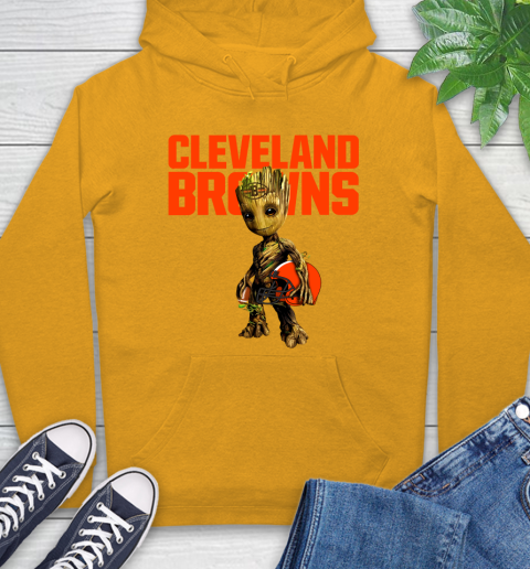 Cleveland Browns NFL Football Groot Marvel Guardians Of The Galaxy Hoodie 3